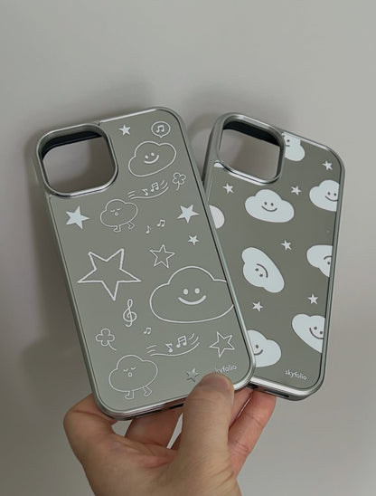 Skyfolio Clear Sky, Good Vibes Case (Mirror Silver Bumper)