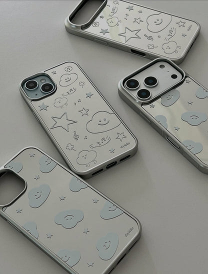 Skyfolio Clear Sky, Good Vibes Case (Mirror Silver Bumper)