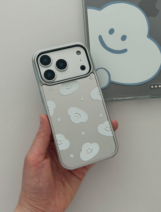 Skyfolio Cloud&Star Pattern Case (Mirror Silver Bumper)