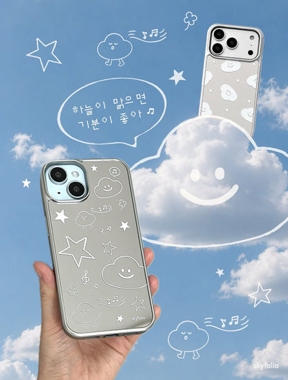 Skyfolio Clear Sky, Good Vibes Case (Mirror Silver Bumper)