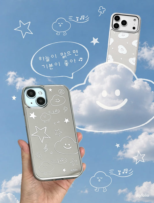 Skyfolio Clear Sky, Good Vibes Case (Mirror Silver Bumper)