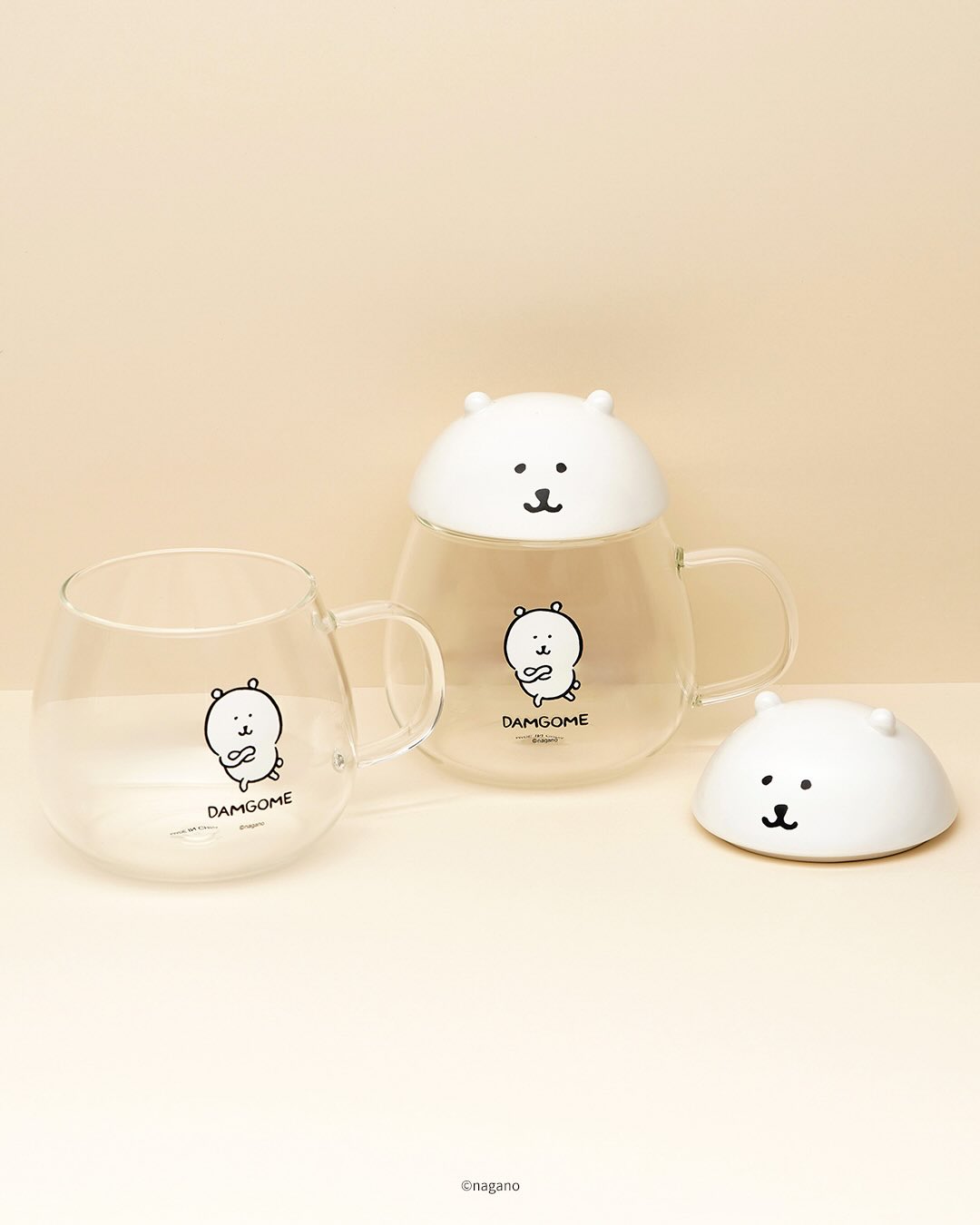 【白熊新品】Joke Bear Face Glass Mug with Lid 有蓋玻璃杯