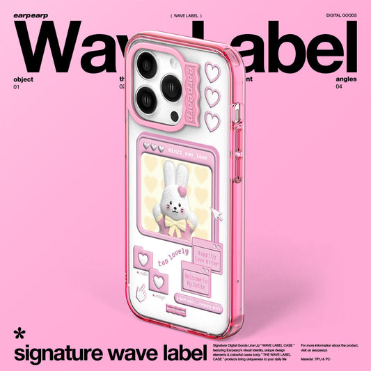 HEART CLICK POPO-PINK (Wave Label Clear Case)