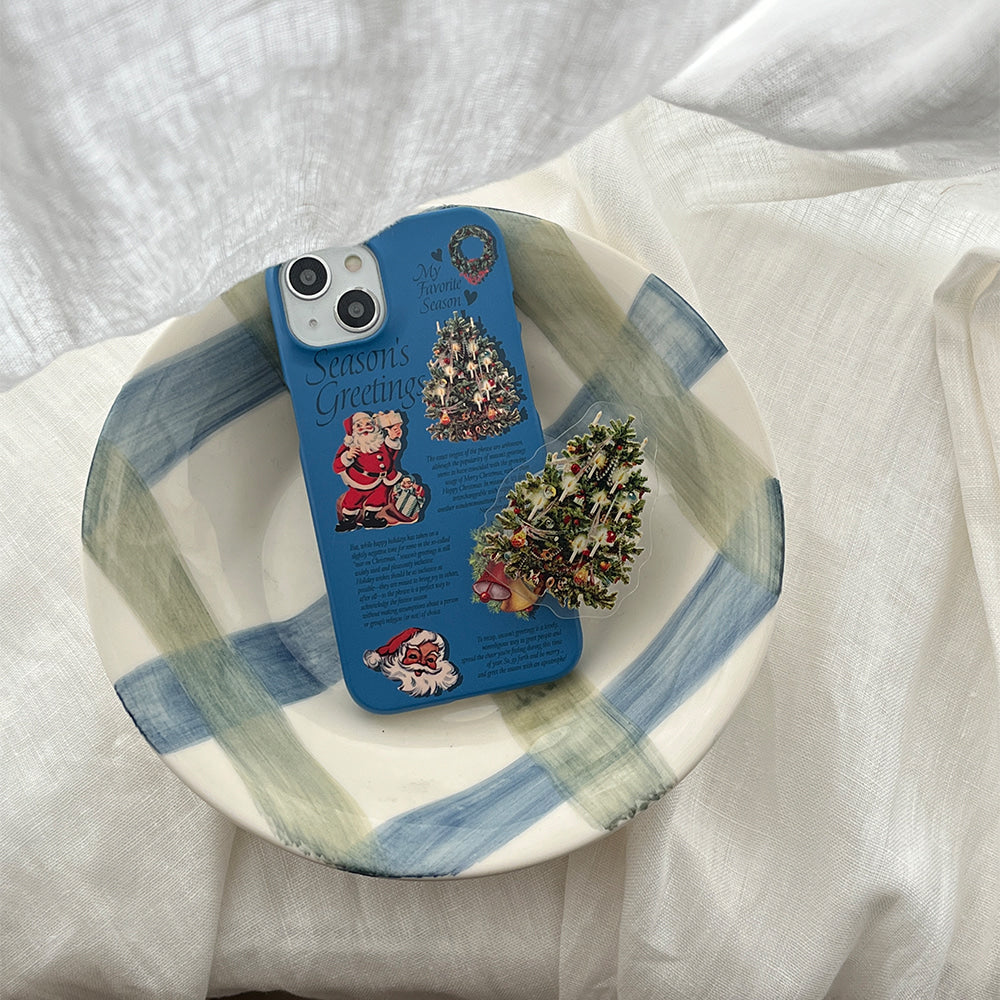 Vintage Seasons Greetings Phone Case (Hard/Card Storage)