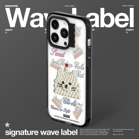 CHICHI CAKE SHOP-BLACK (Wave Label Clear Case)