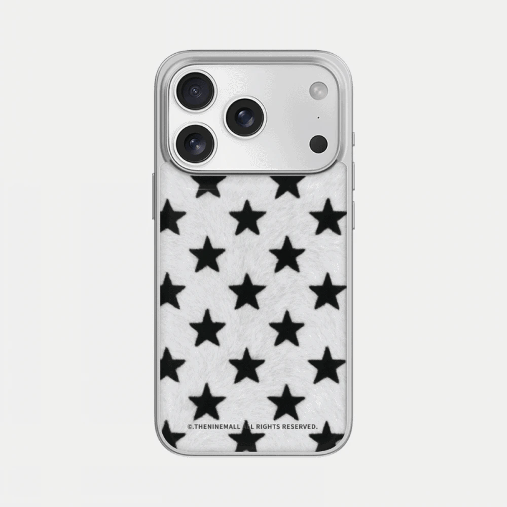 Star Fluff Phone Case (Silver bumper)