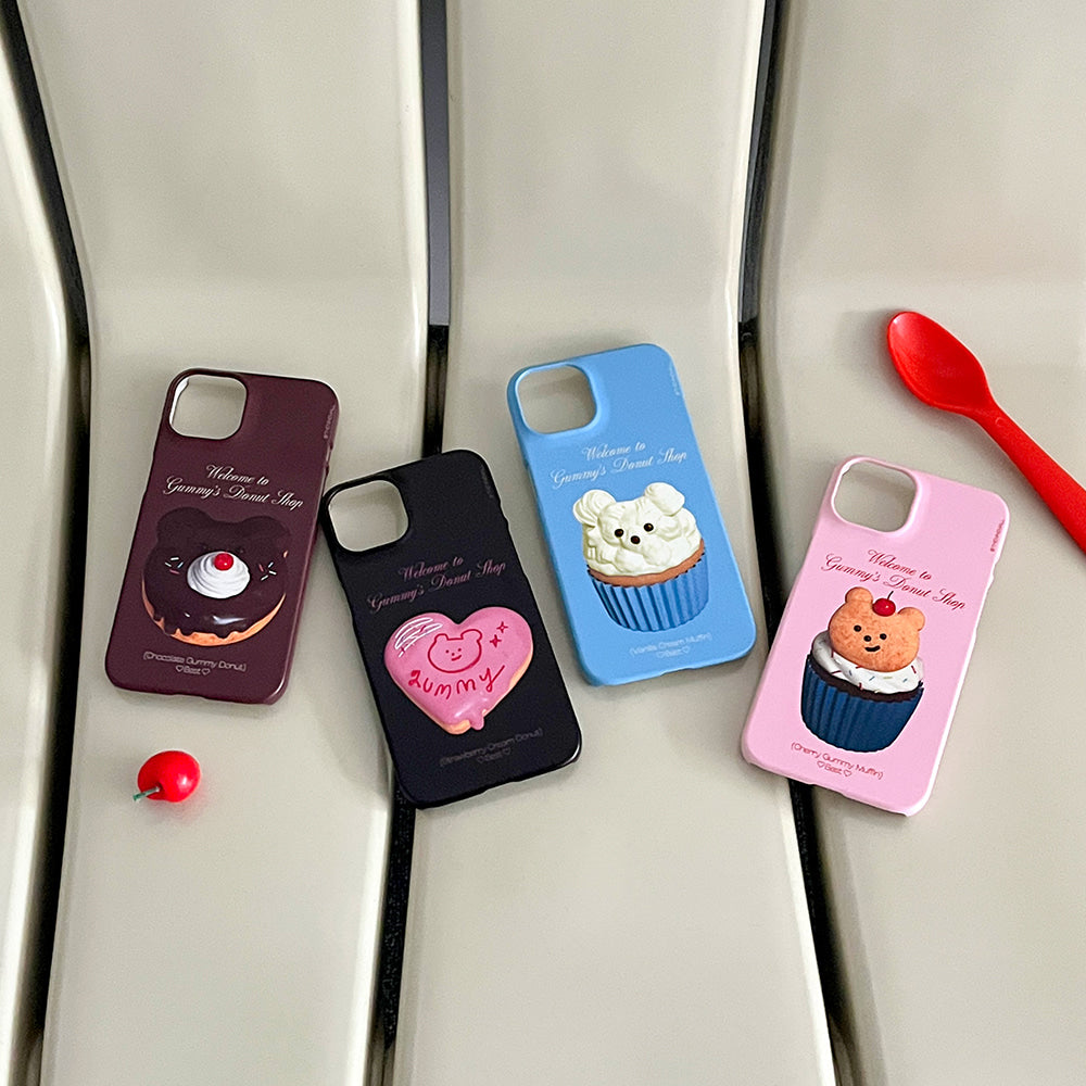 Gummy Donut Shop Phone Case (Hard/Card Storage) (4色)