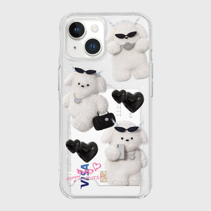 Pattern Bad Puppy Outfits Phone Case (Clear/Tank Clear/Clear Card Storage)