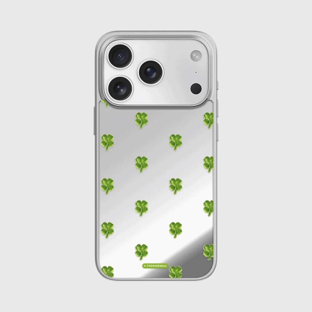 Lucky Clover Phone Case (Mirror silver bumper case)