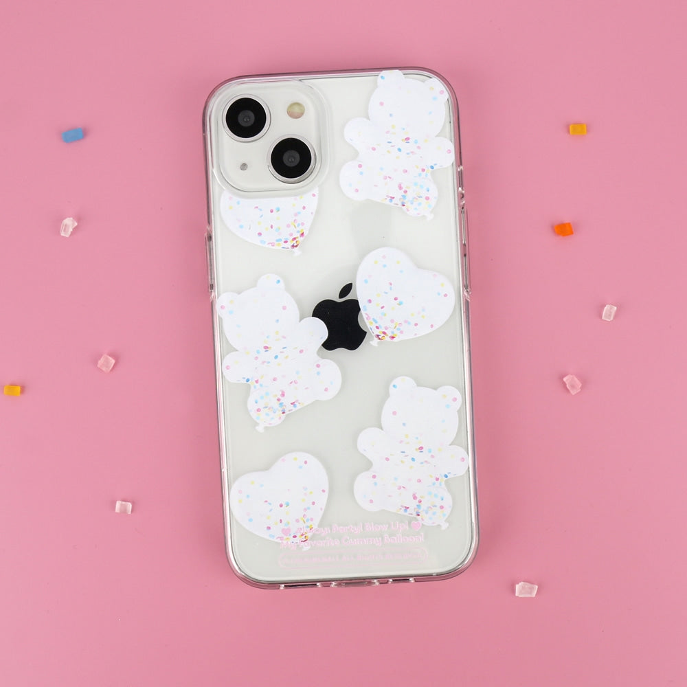 White Gummy Balloon Phone Case (Clear/Tank Clear 透明/透明Tank款