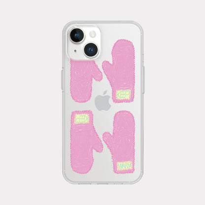 Keep Warm Mittens Phone Case (Clear/Tank Clear/Clear card storage)