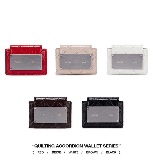 MARTIN KIM QUILTING ACCORDION WALLET IN 5 COLORS