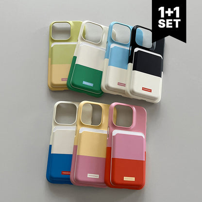 【Set】Half Coloring (Magsafe Hard) + Card Slot