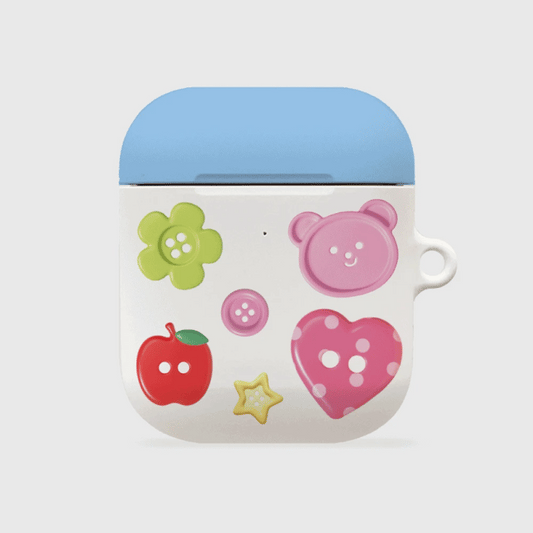 Cherished Button Pattern Airpods Case (Hard 硬殼)