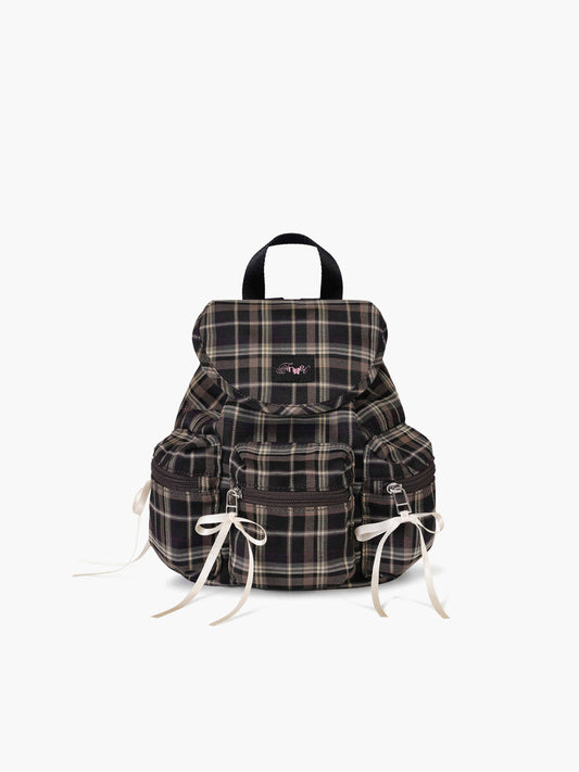 Fennec Berry Pocket Backpack - Check Brown