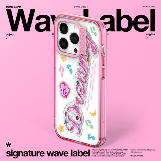 DREAMY-PINK (Wave Label Clear Case)
