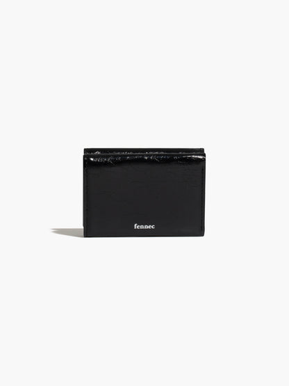 Fennec Crinkle Triangle Triple Wallet - Black