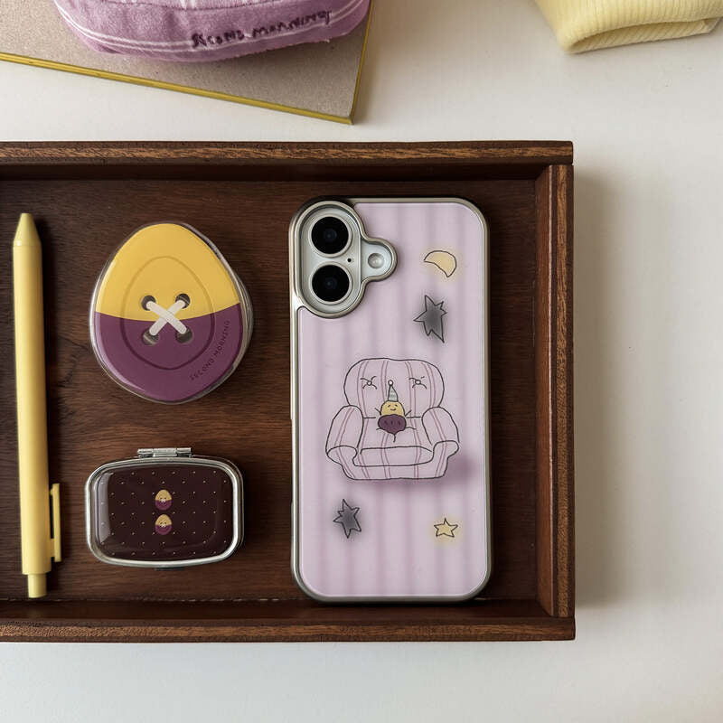 Second Morning Chilling Gumi Case (Glass Silver Bumper)