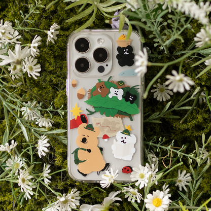 Dinotaeng Quokka & BOBO in the Woods Phone Case (Clear)