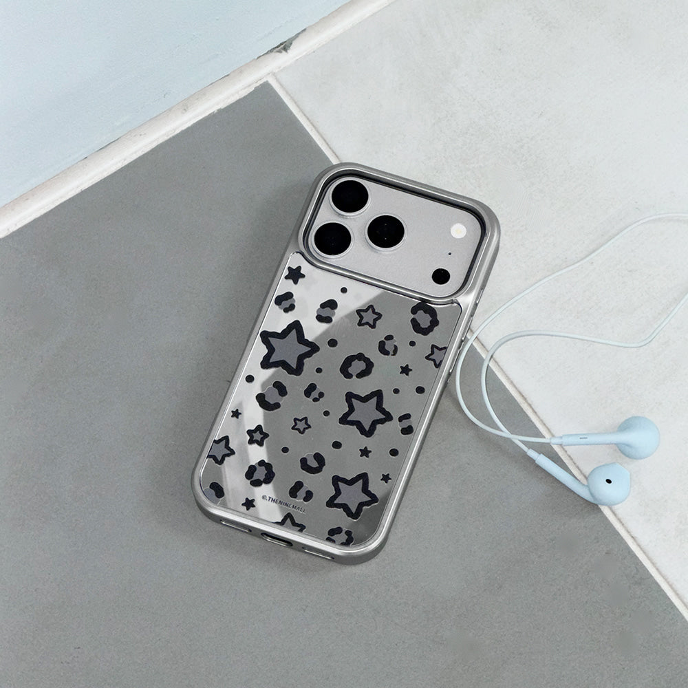 Starry Leopard Phone Case (Mirror silver bumper case)