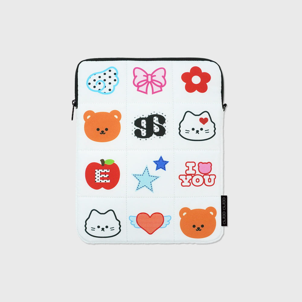 Earp Earp Kitsch Retro White Ipad/Notebook Pouch (11/13/15 inch)