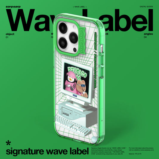 【EARP EARP X PENGSOO】PENGCO COM-GREEN (Wave Label Clear Case)