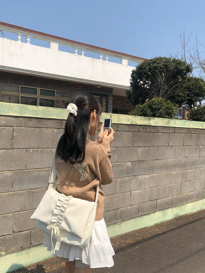 Ovuni Ruffle Envelope Bag_Ivory