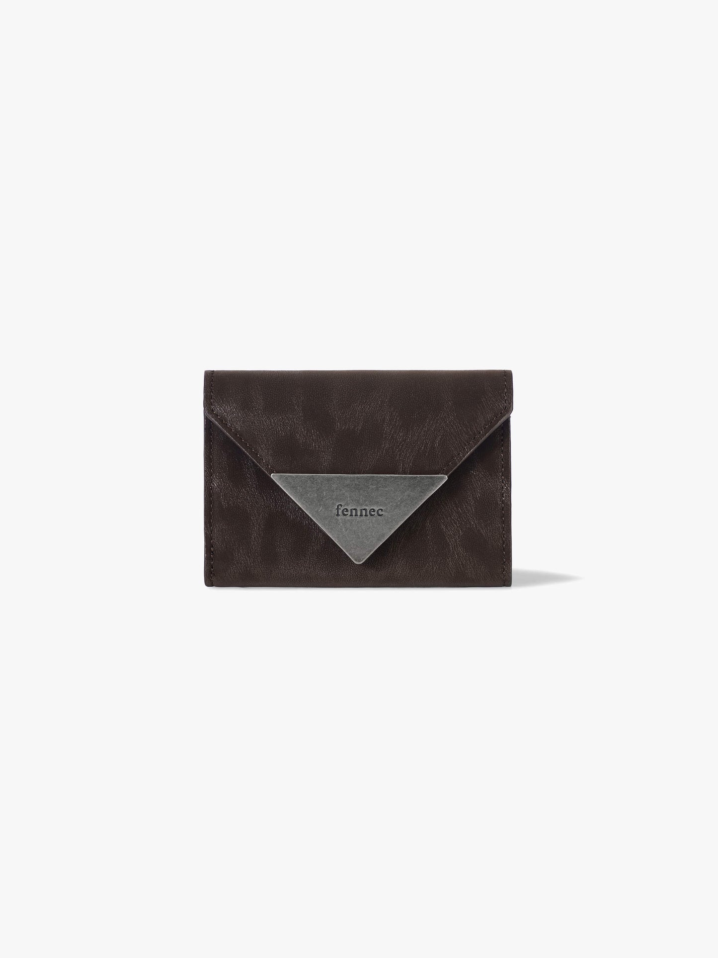 Fennec Matt Triangle Wallet - Leopard brown