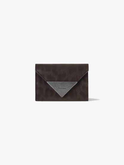 Fennec Matt Triangle Wallet - Leopard brown