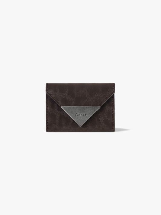 Fennec Matt Triangle Wallet - Leopard brown