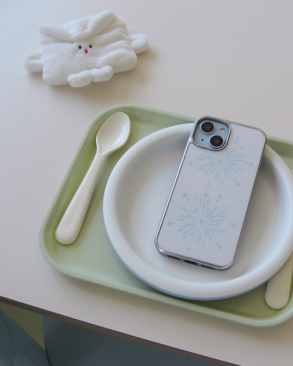 Eppah Skyblue Sparkly Case (Silver bumper)