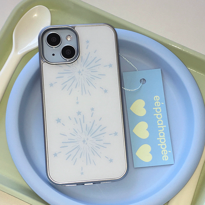 Eppah Skyblue Sparkly Case (Silver bumper)