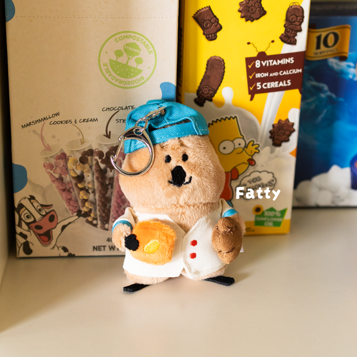 Dinotaeng Quokka Home Run Flatfur Keyring (5款)