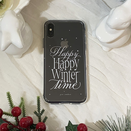 Your Emotions happy winter glossy clear case