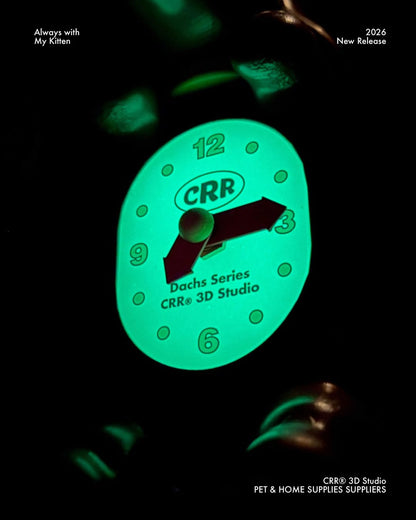 CRR Wagging Tail Wall Clock (黑貓/臘腸狗)