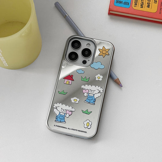 Puppys Hobby Pattern Phone Case (Mirror silver bumper case)