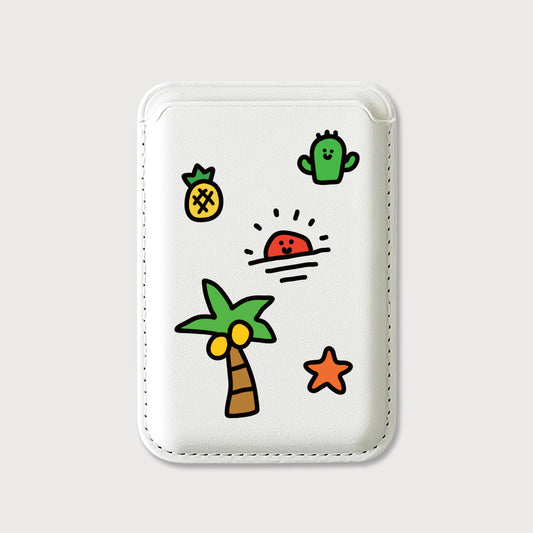 【85折加購✨】Cuter Beach Magsafe Card Wallet