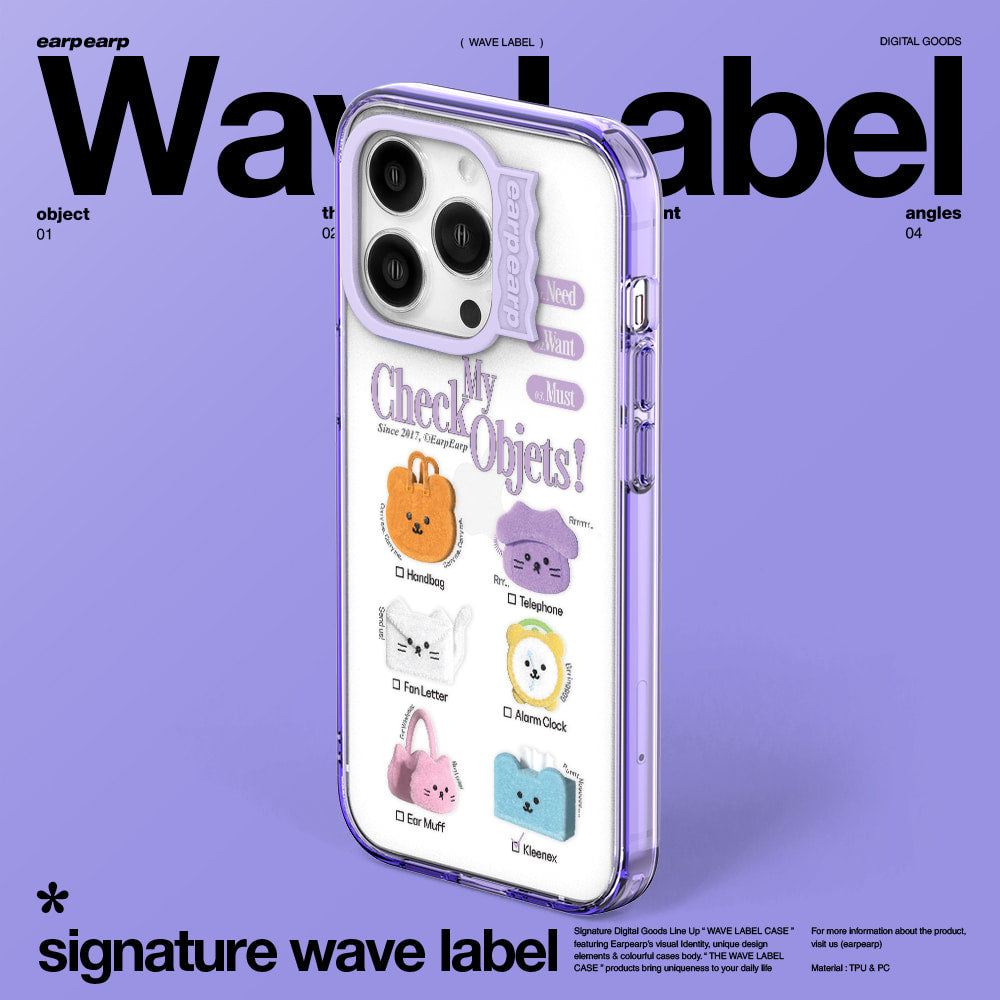 FUR OBJECT-PURPLE (Wave Label Clear Case)