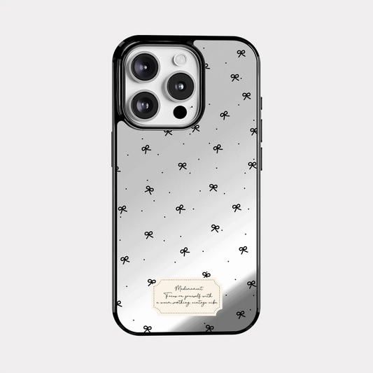 Small Ribbon Pattern Mirror Bumper Case (鏡面殼)