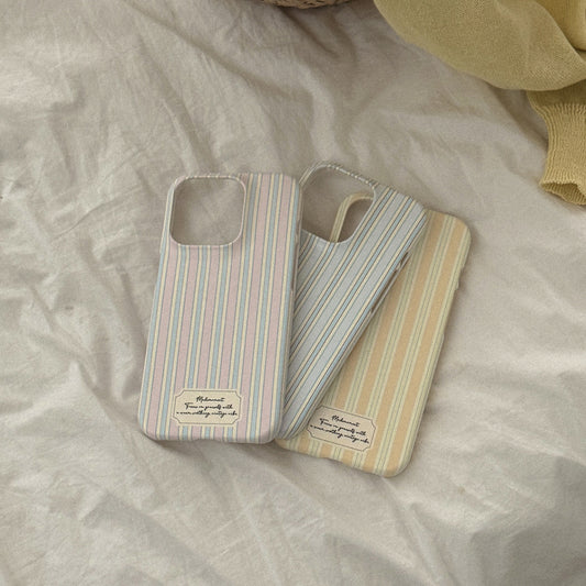 Pastel Stripe Phone Case (Hard/Card Storage/Magsafe) (3色)