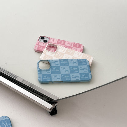 [mm] Checkerboard Phone Case (Hard/Card Storage) (3色)