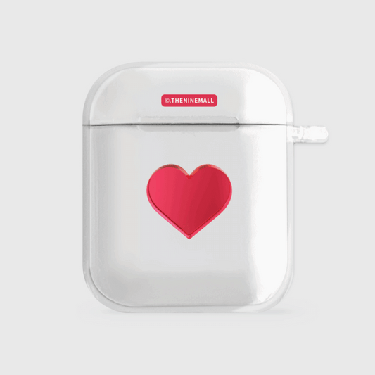 Red Heart Airpods Case (Clear 透明殼)