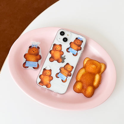 Pattern Gummy Financier Phone Case (Clear/Tank Clear/Clear Card Storage)