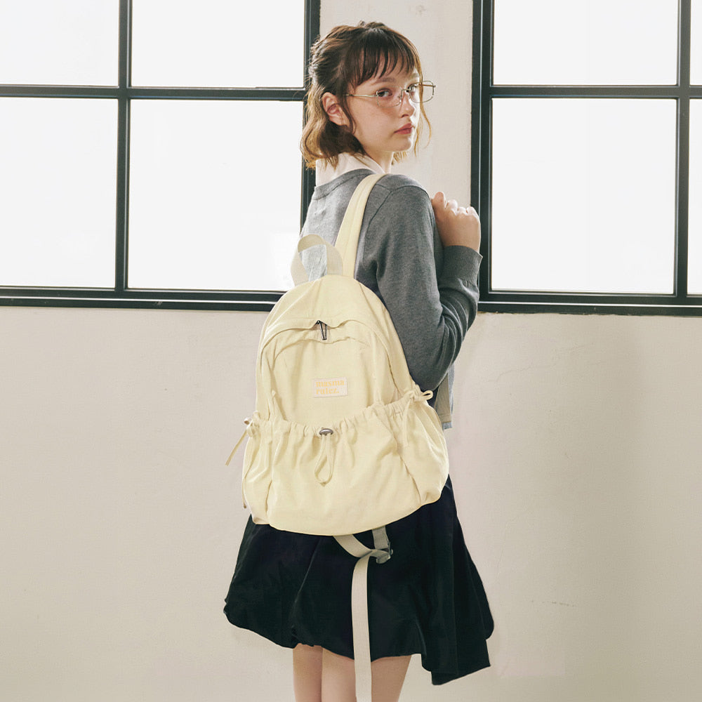 Masmarulez Mini ver. Ribbon Pocket Backpack_Cream Lemon
