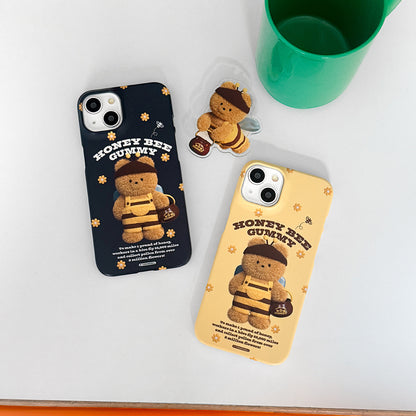 Honey Bee Gummy Phone Case (Hard/Card Storage) (2色)