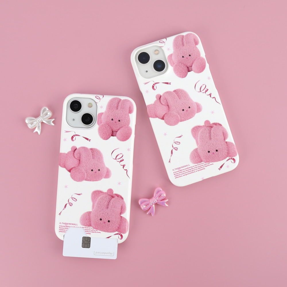 Pink Ribbon Windy Phone Case (Hard/Card Storage)