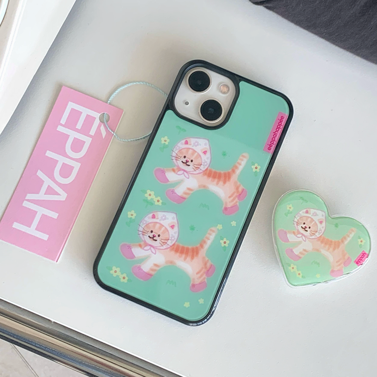 Eppah Flower Cheese Cat Case (Epoxy bumper/Glass/Magsafe)