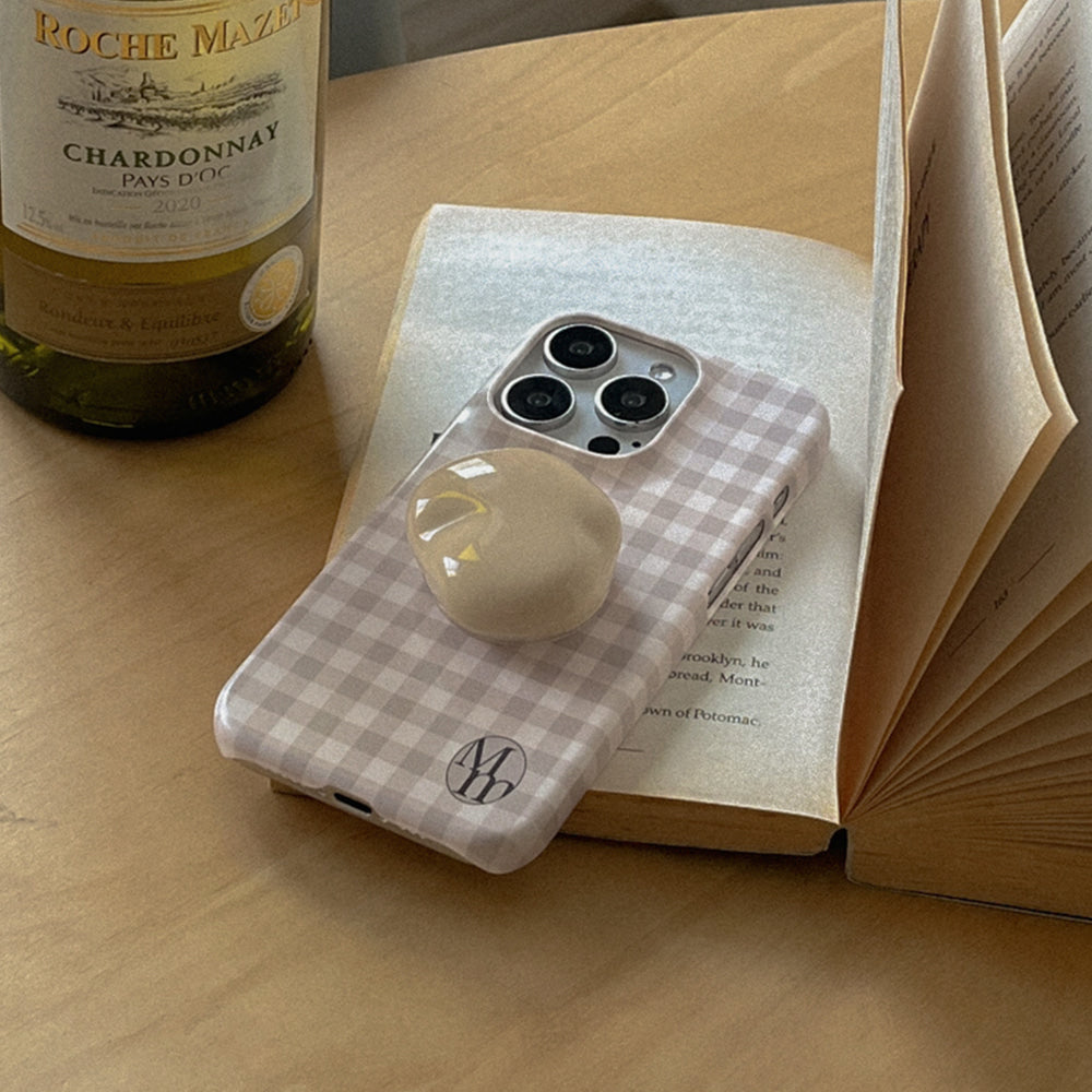 【加購Tok】[mm] Pastel Check Phone Case (Hard) (5色)
