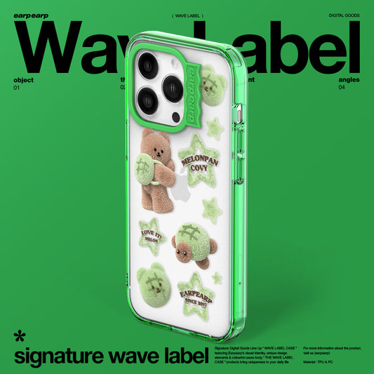 MELONPAN THINGS COVY-GREEN (Wave Label Clear Case)