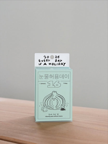 【早鳥優惠減$20🌠】2026 Daily Calendar by JYChoi 최진영 ‘Everyday is a holiday’